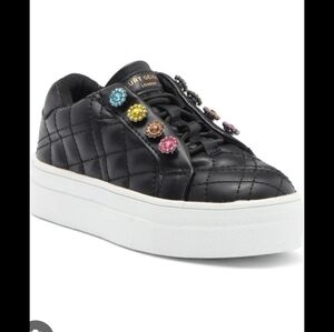 Kurt Geiger Black Quilted Sneakers
